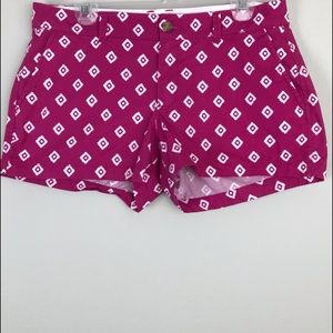 Old Navy Fuschia Printed Rolled Cuffed Shorts